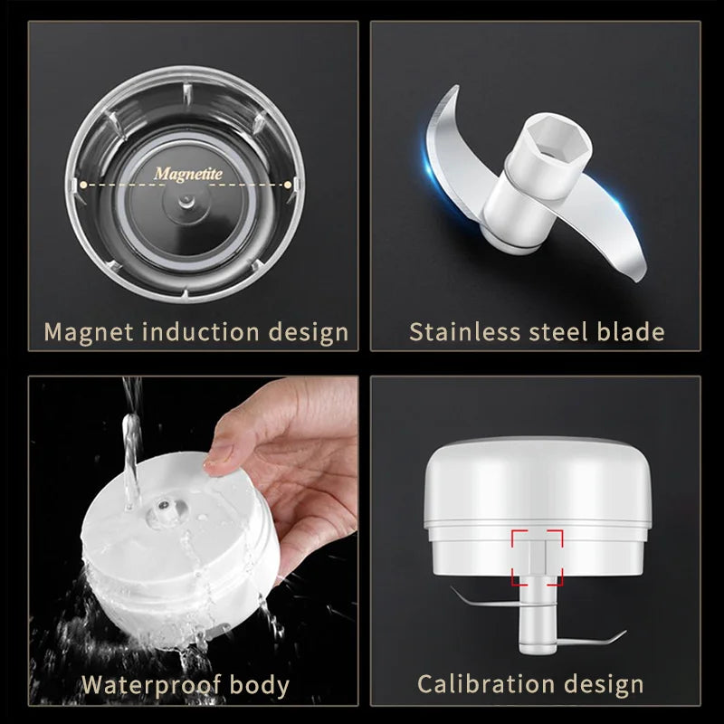Electric Meat Grinder & Garlic Crusher – Mini USB Food Chopper