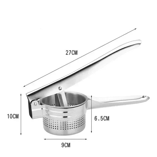 Stainless Steel Masher & Ricer Press – Potato, Fruit & Vegetable Squeezer