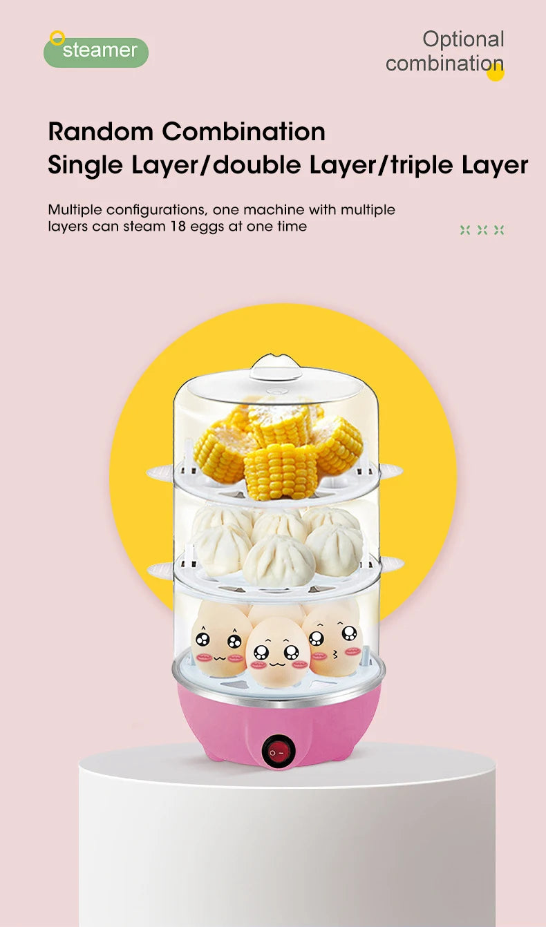Automatic Egg Cooker Machine – 7-Egg Steamer & Boiler