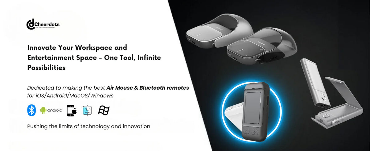 Cheerdots 2 Wireless Air Mouse – Detachable Touchpad with AI Recording
