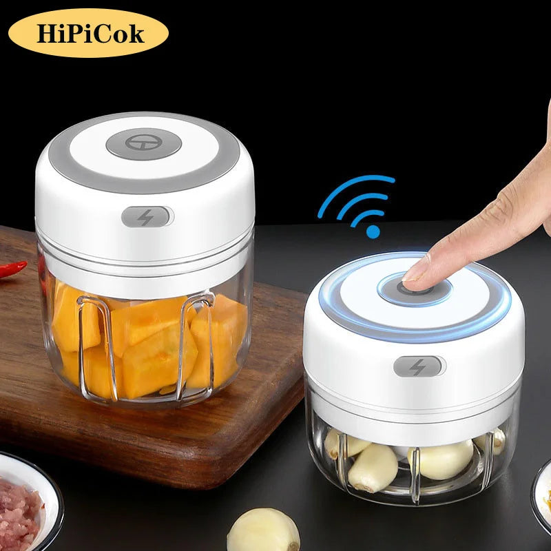 Electric Meat Grinder & Garlic Crusher – Mini USB Food Chopper