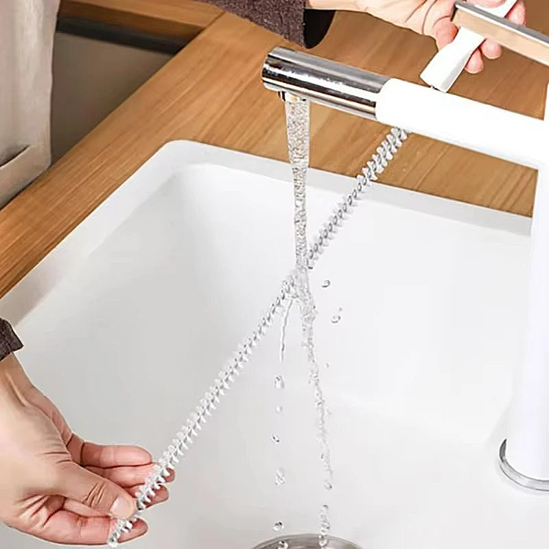 Bendable Sink Drain Cleaning Brush – Clog Remover for Bathroom & Kitchen