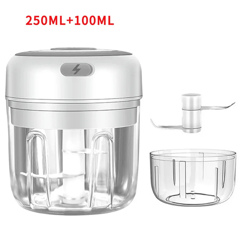 Electric Meat Grinder & Garlic Crusher – Mini USB Food Chopper