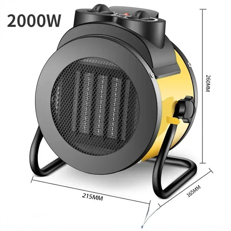 Portable Industrial Electric Heater Blower – 3500W PTC Ceramic Heating, 3-Gear Adjust, Overheat Protection