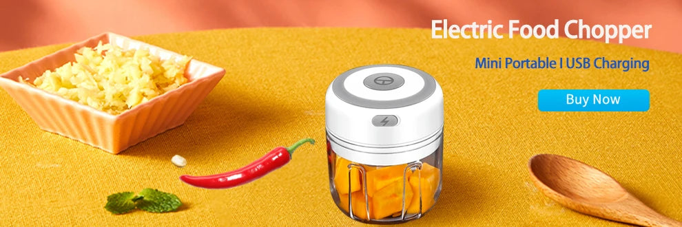 Electric Meat Grinder & Garlic Crusher – Mini USB Food Chopper