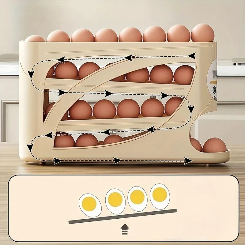 3-Tier Rolling Egg Storage Container – 24 Eggs - PrimeNest