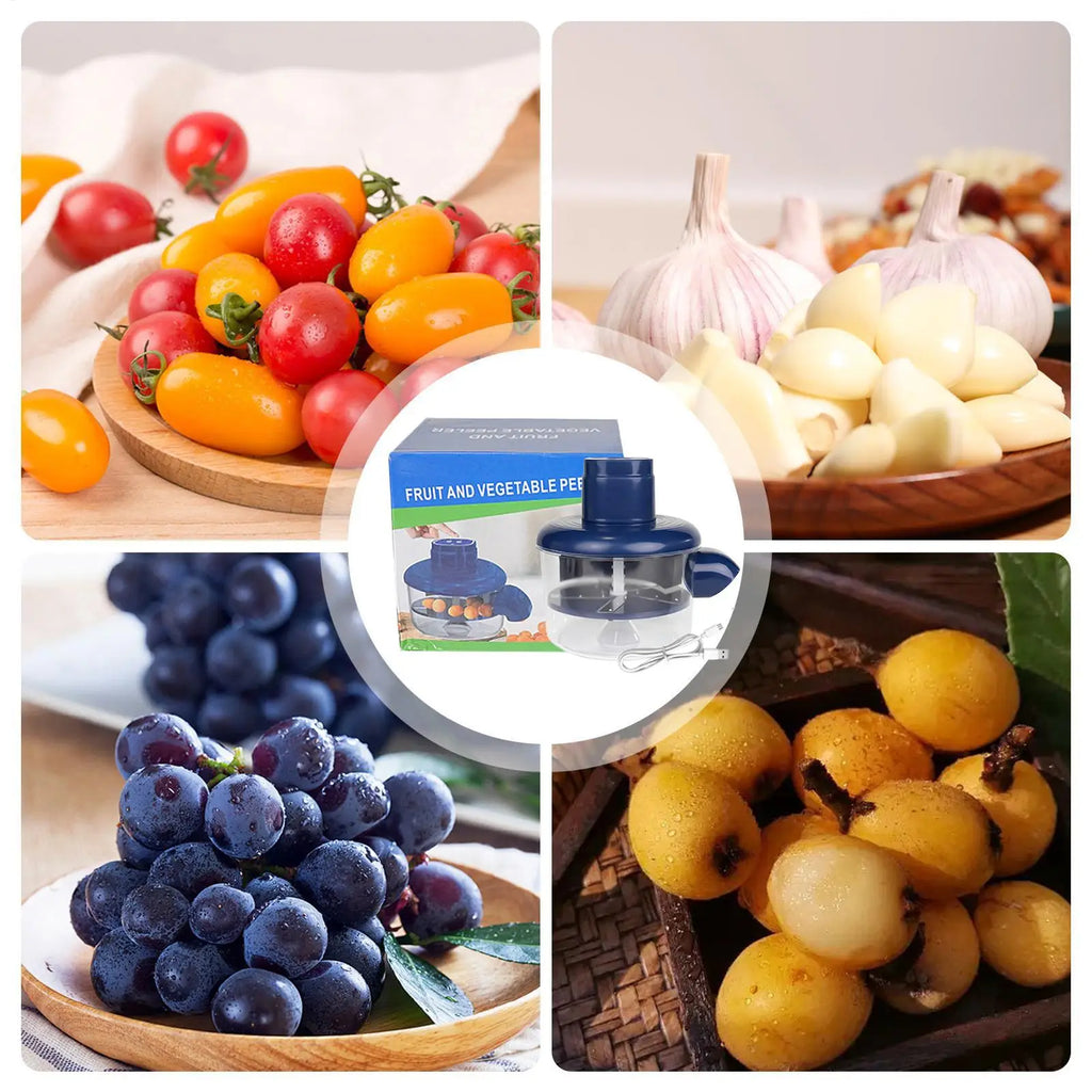 Electric Fruit Peeler Rechargeable Peeling Machine Portable Grape/tomato/Garlic Peeler Fruit Peeling Knife Tools