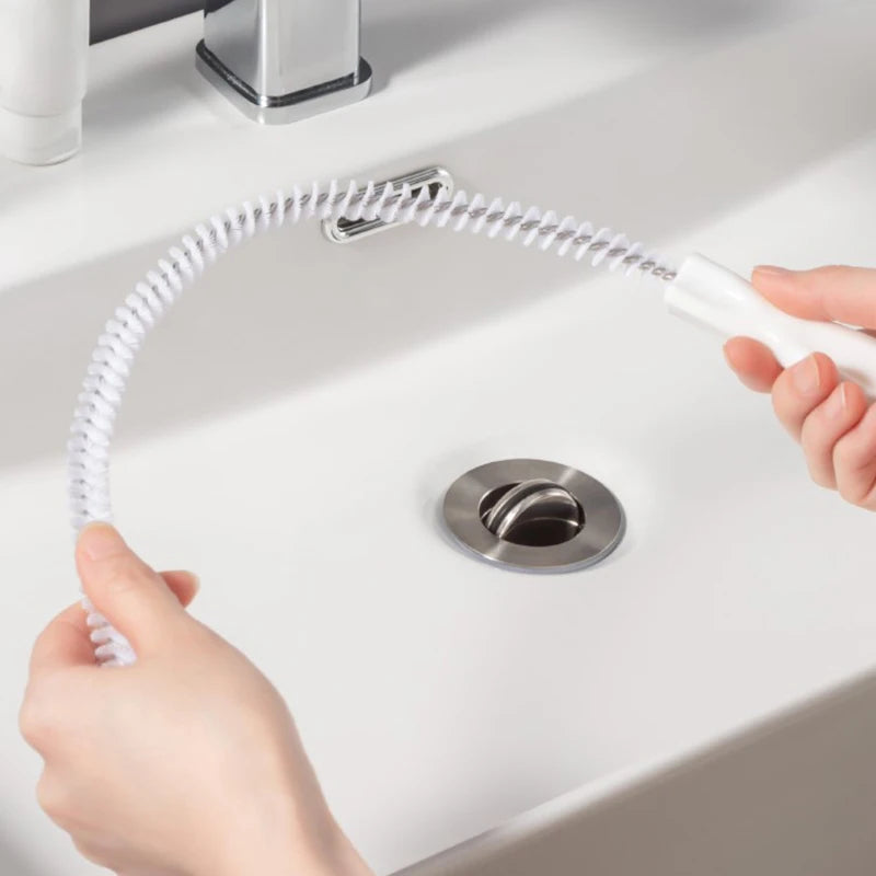 Bendable Sink Drain Cleaning Brush – Clog Remover for Bathroom & Kitchen