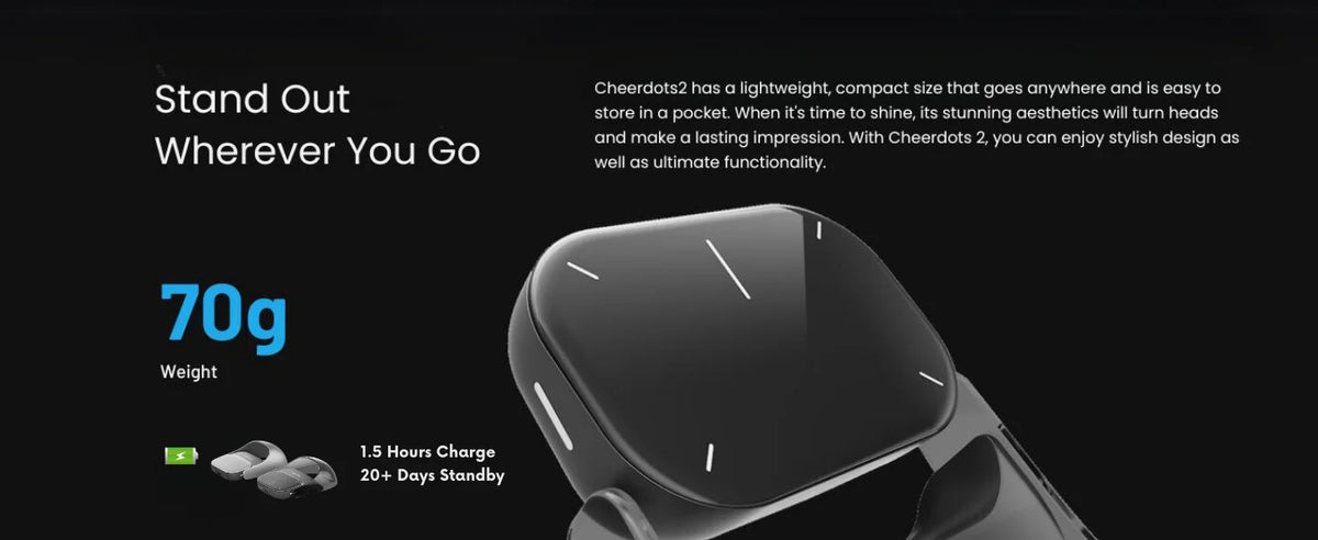 Cheerdots 2 Wireless Air Mouse – Detachable Touchpad with AI Recording