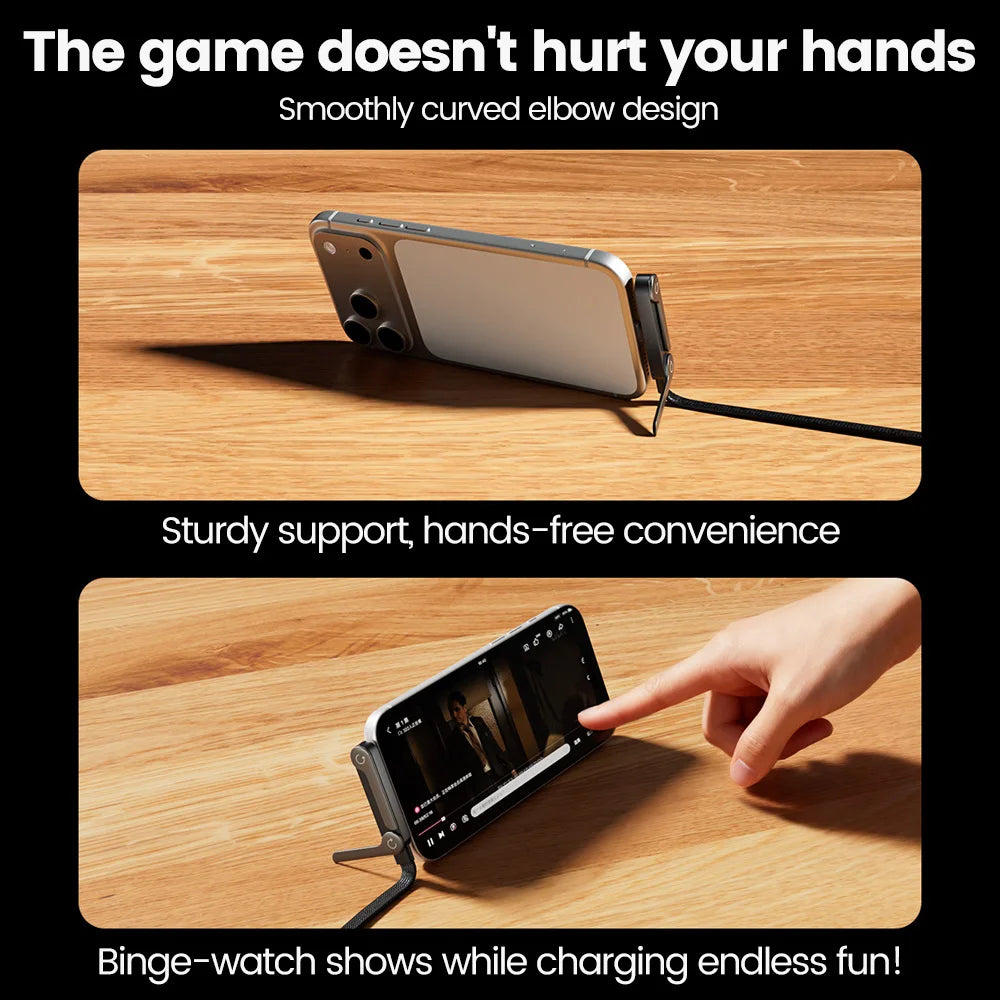 65W USB-C Fast Charging Cable with Phone Holder - PrimeNest
